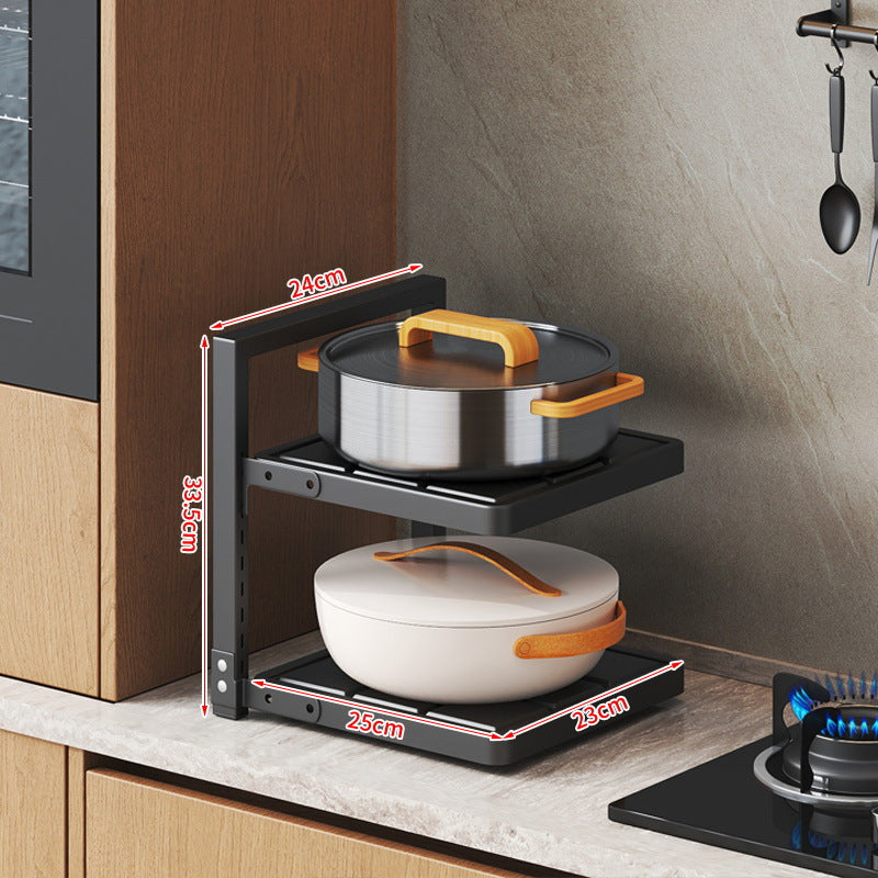 Kitchen storage rack for homemulti-layer pot storage rack multifunctional falling water sink cabinet layered pot rack