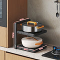 Kitchen storage rack for homemulti-layer pot storage rack multifunctional falling water sink cabinet layered pot rack