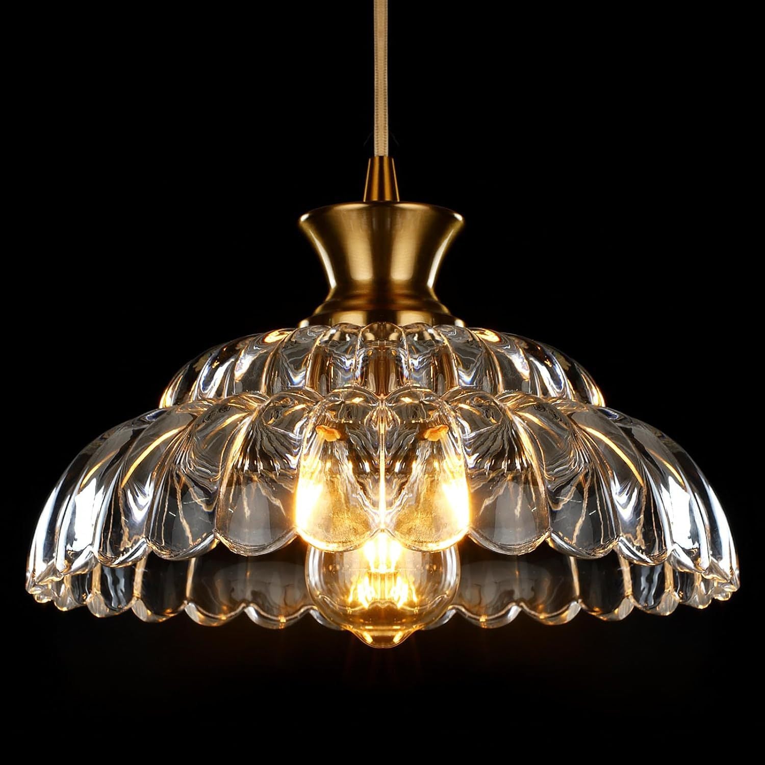 Cross-border modern glass chandelier retro lighting glass fixture for kitchen island dining room bedroom foyer entrance