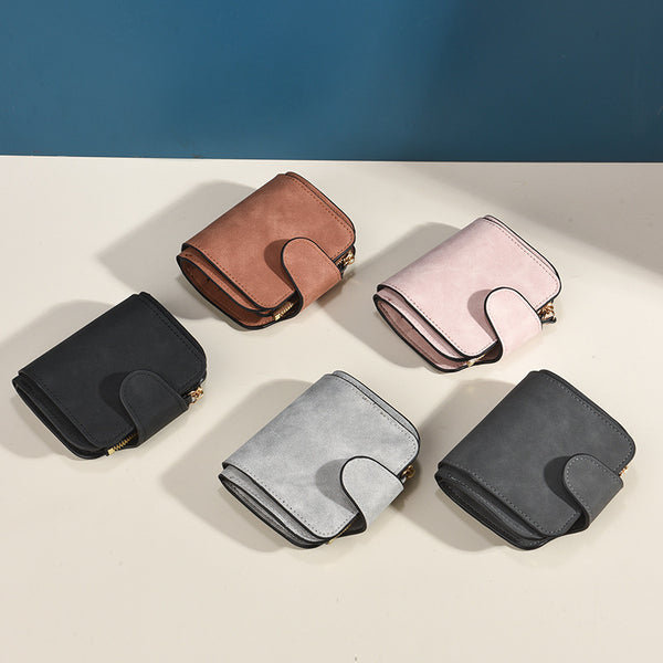 Factory direct sales new fashionable women's wallet short multi-card large-capacity retro simple change bag coin bag