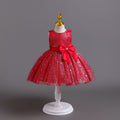 Wholesale newborn baby girl sequin butterfly wedding gown evening dress performance princess dress baby dress