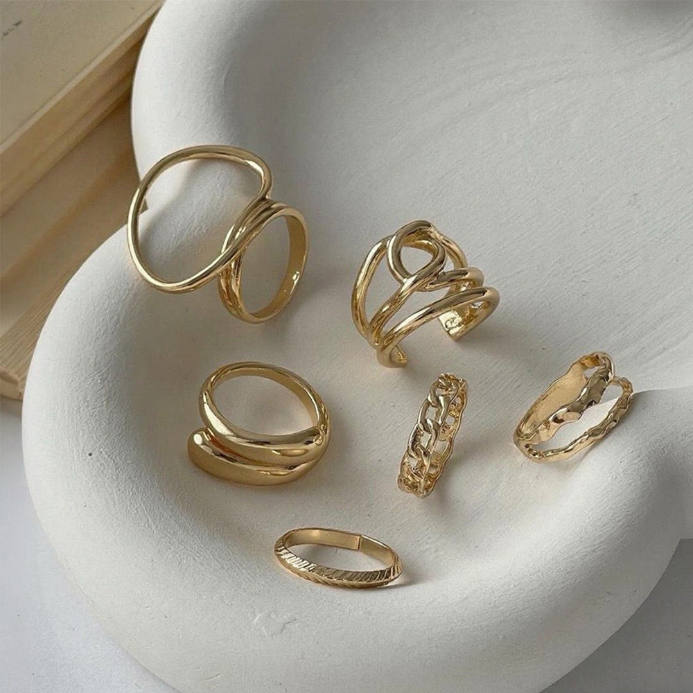 Ring set wholesale european and american hot-selling jewelry exaggerated ring joint ring women's accessories high-end niche hand jewelry