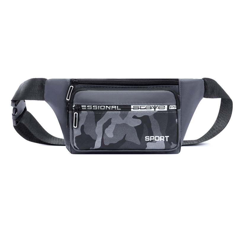 New men's camouflage casual simple fanny pack men's outdoor sports trend messenger bag nylon cloth travel versatile men
