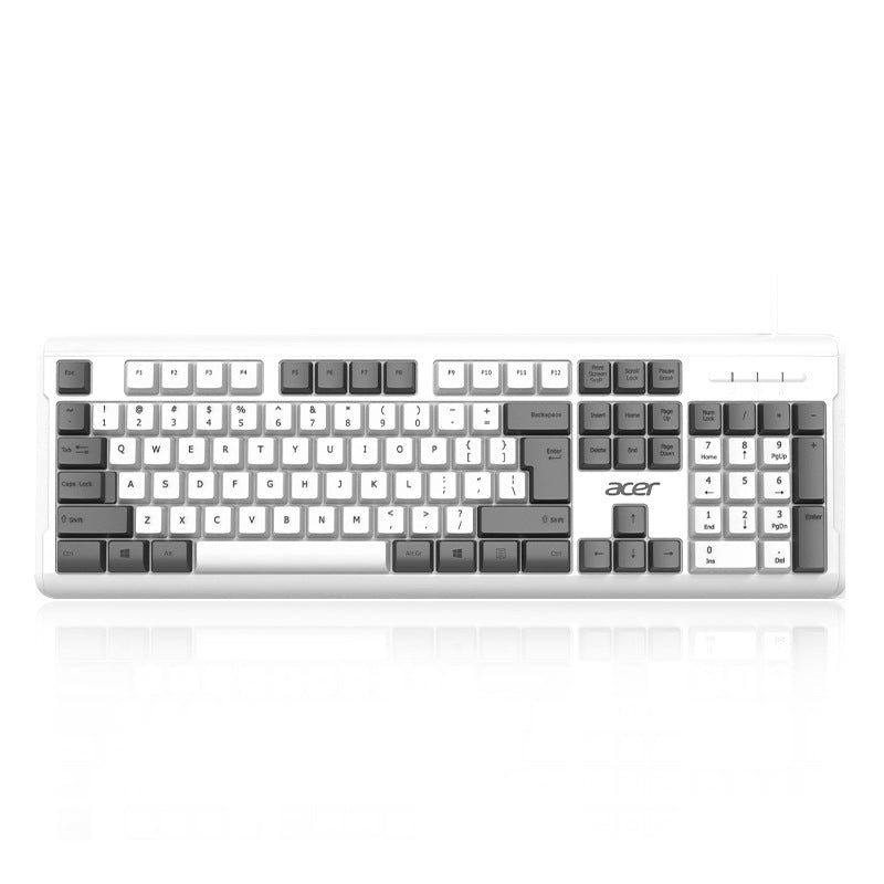 Source wholesale wired keyboard mute design notebook desktop membrane keyboard USB interface 104 key color matching
