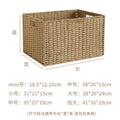 Grid cabinet storage box japanese style storage box living room imitation rattan storage woven toy book storage box foldable