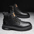 Men's high-top martin boots for autumn/winter 2025: new british style low-top casual leather shoes, retro work boots