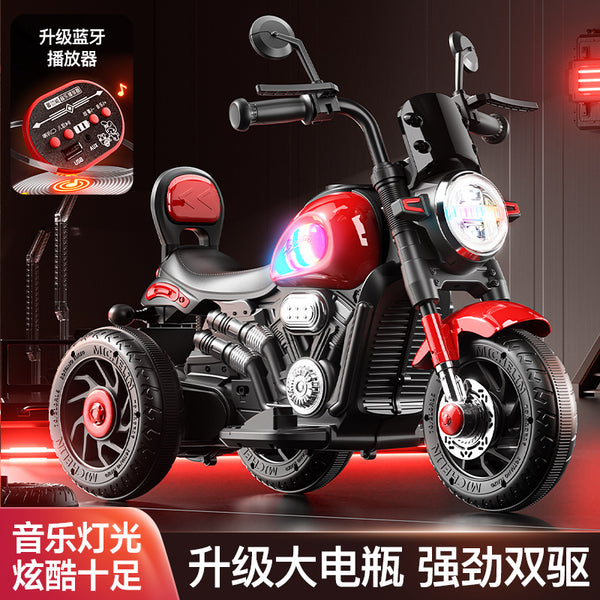 Manufacturer Children's Electric Vehicle Motorcycle Boys and Girls Charging Tricycle Double Drive Battery Car Babies Can Sit in Toy Cars