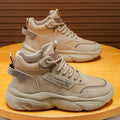 Boots men's shoes 2025 spring new arrivalretro british outdoor wear-resistant work labor protection high-top sports dad shoes