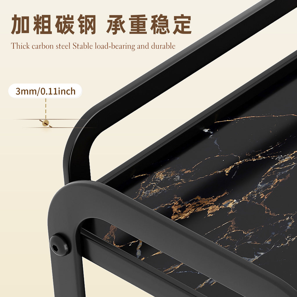 Cross-border cosmetics storage rack, stone pattern desktop skin care product shelf, bathroom dresser, perfume storage box.