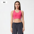 I-shaped cut out beautiful back yoga bra high-strength bubble wrap nude comfortable fitness sports intimates women d25068