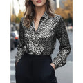 Wish bestseller: autumn new arrival - satin printed long sleeve shirt for independent stores