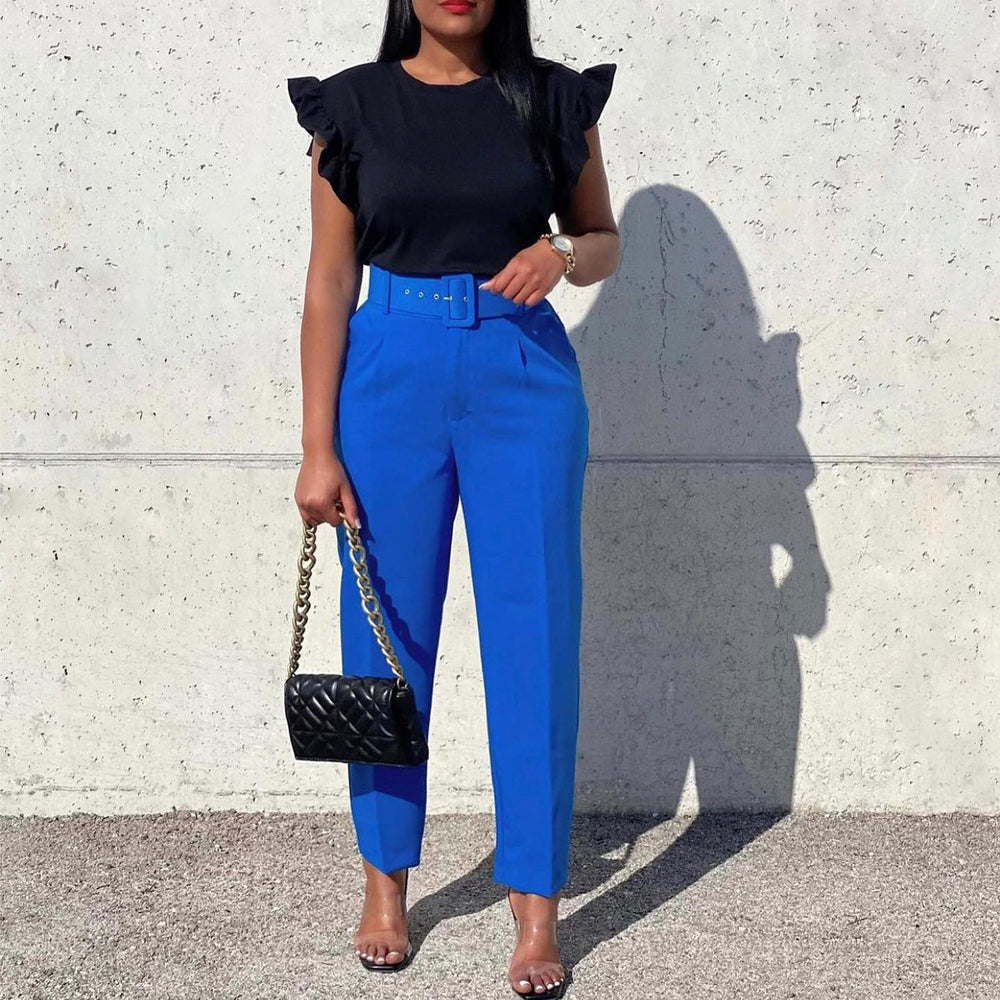 Independent station  spring new arrivaleleganteleganceol professional trousers slimming look skinny jeans pants african high waist casual pants
