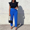Independent station  spring new arrivaleleganteleganceol professional trousers slimming look skinny jeans pants african high waist casual pants