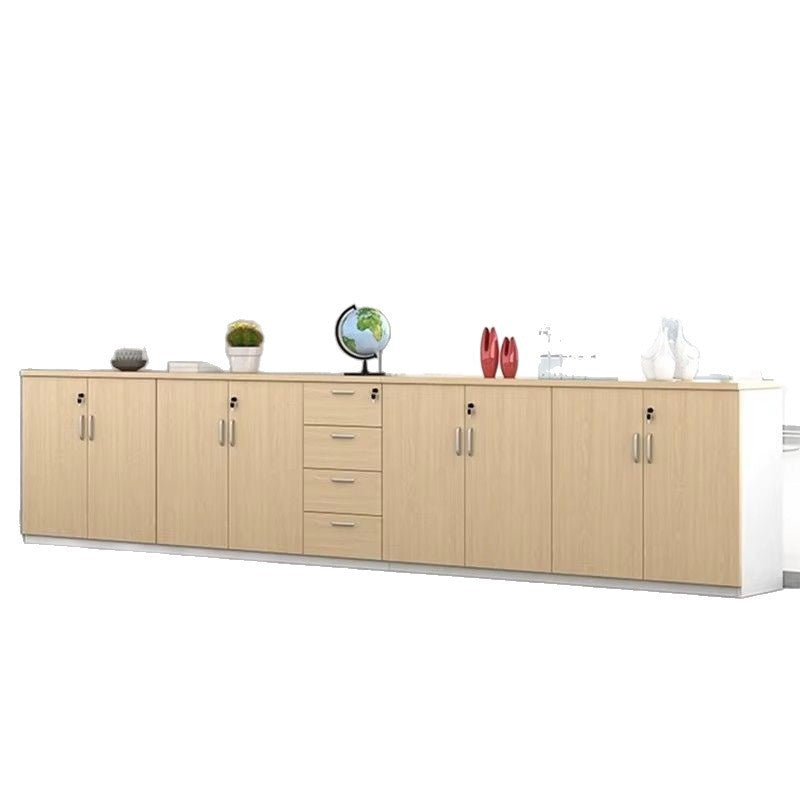 Office file cabinet partition cabinet wooden wall-mounted information cabinet table side tea cabinet with lock storage low cabinet storage cabinet