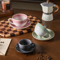 Concentrated retro kiln turned high-value ceramic cup and saucer afternoon tea office milk coffee cup stylish breakfast cup