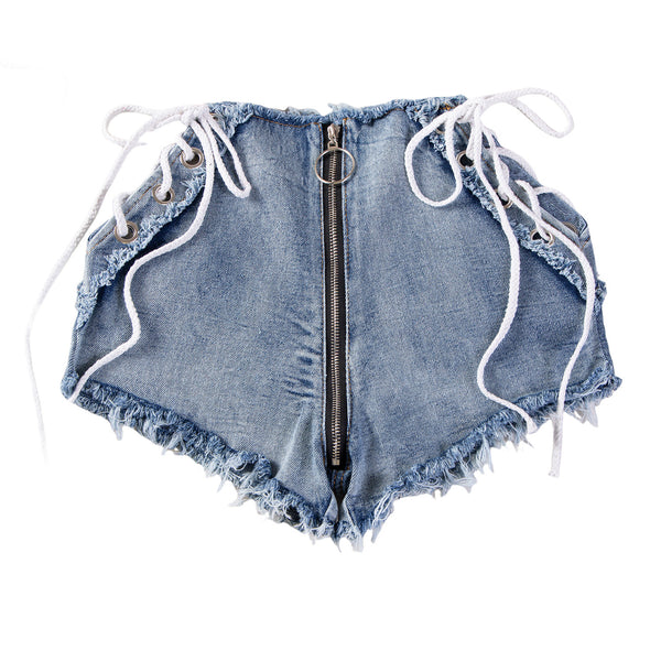 842 # New European and American Summer and Autumn Women's Denim Shorts Hot Pants Super Store Women's Sexy High Waist Jeans