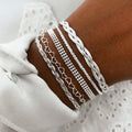 hot-selling retro cross cold style bracelet suitstylishcasualcut out multi-layered stacked jewelry accessories