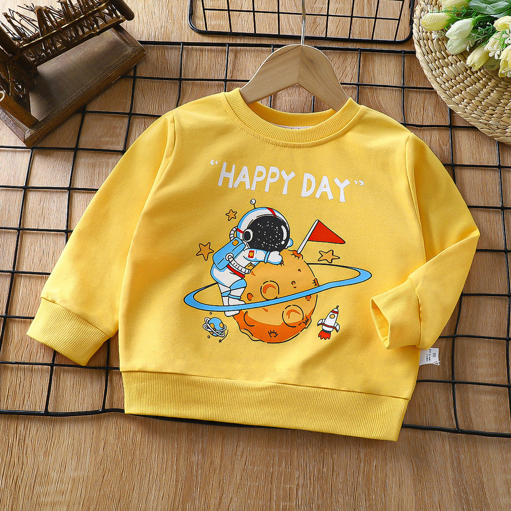 Children's hoodie  autumn collection, 100% cotton, long sleeve t-shirt for boys and girls, infant and toddler pullover top
