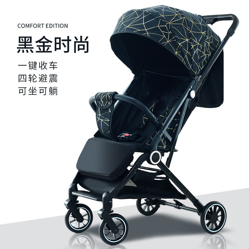 New arrival baby stroller can sit and lie down 70% off stacked with pull rod baby outing ultra-light portable flap pocket pants car shock absorber umbrella stroller