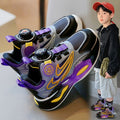 Boys' spring  new collection: rotating buckle kids' athletic chunky sneakers - breathable mesh for older boys