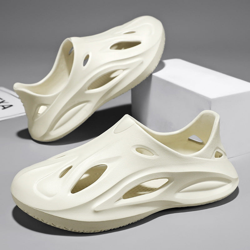 Cross-border hole shoes men's summer soft-soled stepping on shit feeling sports coconut sandals boys wear beach bag head slippers