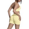 Camisole backless sports bra seamless yoga set quick-dry tight butt-lifting shorts outfit quick-dry running fitness apparel