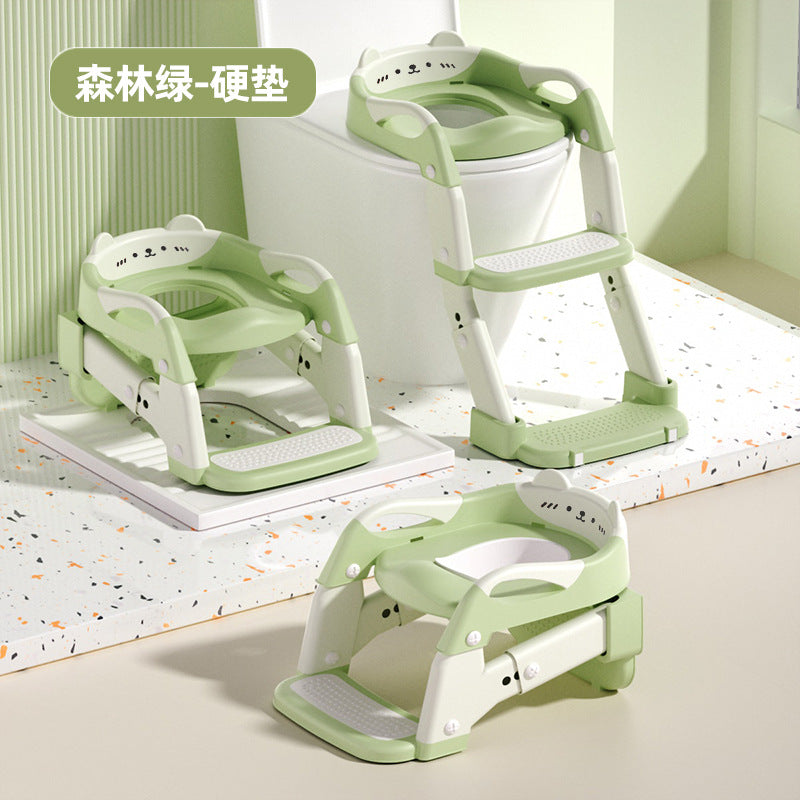Foldable & adjustable baby potty ladder - 3-in-1 portable toilet training aid for toddlers