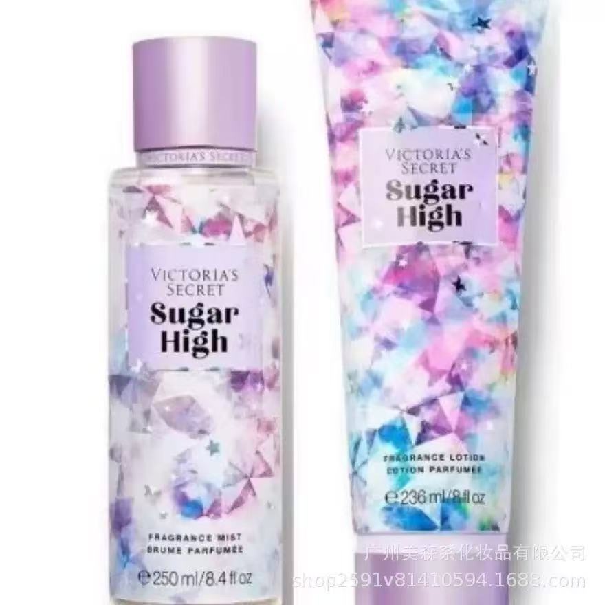 Victoria's secret long-lasting fragrance moisturizing body mist, fresh scent, 236ml + 250ml skincare set