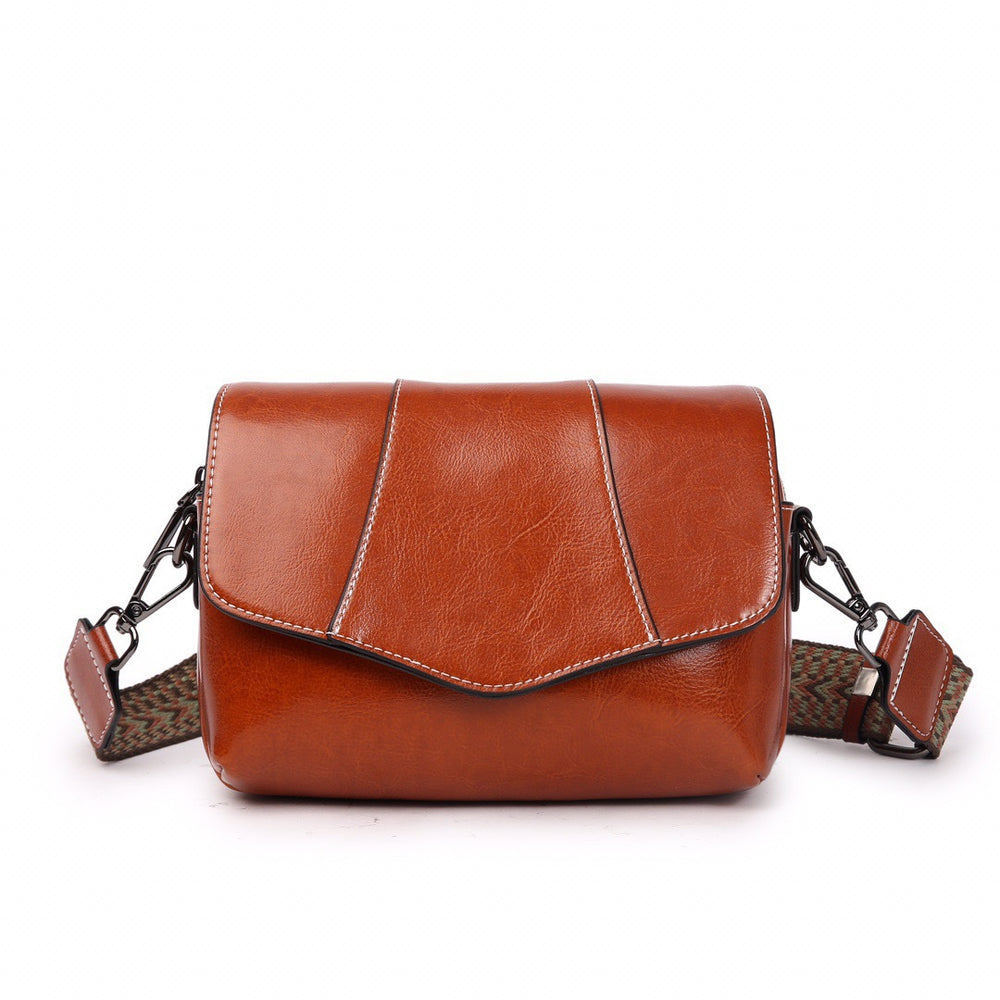High-end oil wax leather small bag for women springnew arrival crossbody bag for women small square bag easiest for match genuine leather women's bag shoulder bag