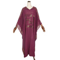 supply  african plus size women's clothing hot diamond chiffon bat sleeve hoodie dress