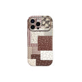 Suitable for large window iphone16 protective case brown stitching apple 17promax anti-fall mobile phone case kevlar