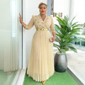 hot diamond v neck banquet evening dress  african women's plus sizeelegantelegancedress