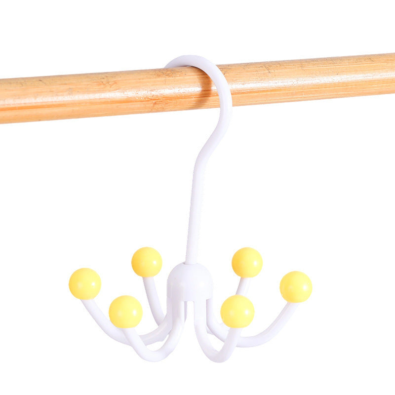 Six-claw rotating hook household artifact multi-functional hanger simple underwear sling storage 360 bedroom wardrobe