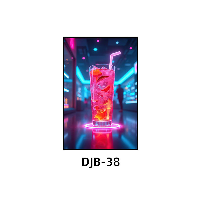 Bar luminous decorative painting ktv box atmosphere led hanging painting nightclub club trend creative neon mural