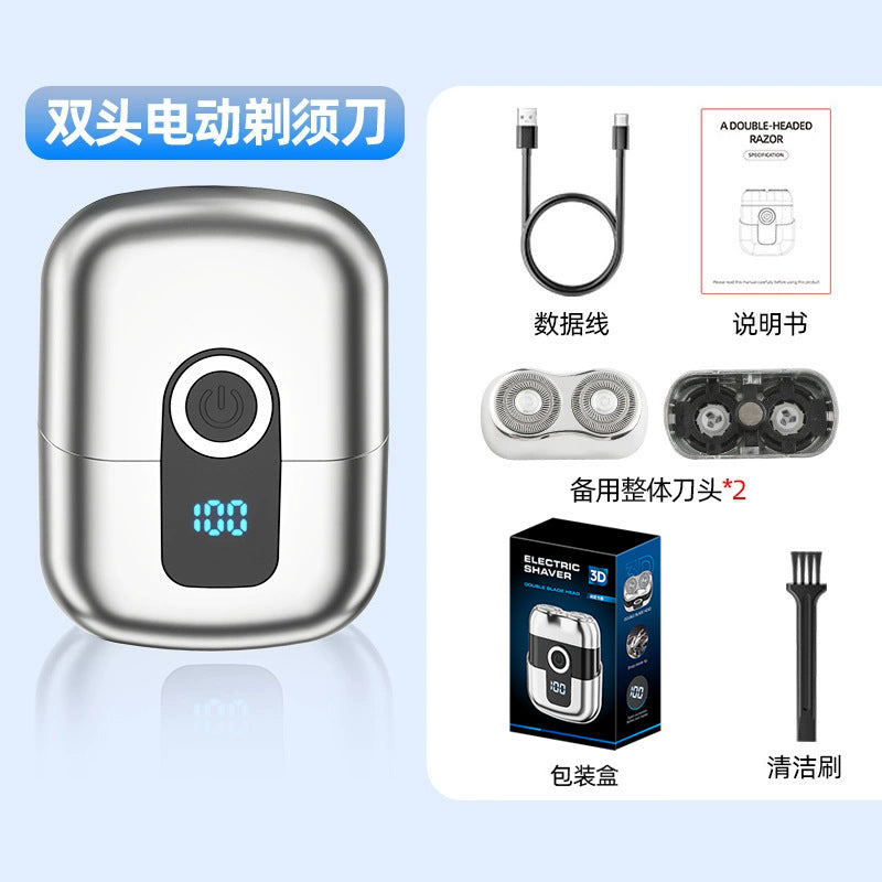 New reciprocating electric shaver - travel-friendly, compact, portable mini razor - electric, washable, home beard trimmer