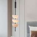 Imitation marble small chandelier wabi-sabi style model room hotel bedroom bedside background wall restaurant engineering lamp marble chandelier