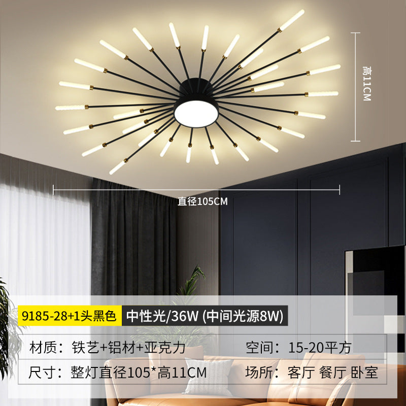 Home chandelier Modern simple LED lamps Lighting bedroom new fireworks led ceiling lamp Living room custom chandelier
