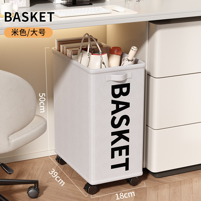 Work table storage rack Household fitness equipment Sports pulley storage artifact Badminton yoga mat storage basket