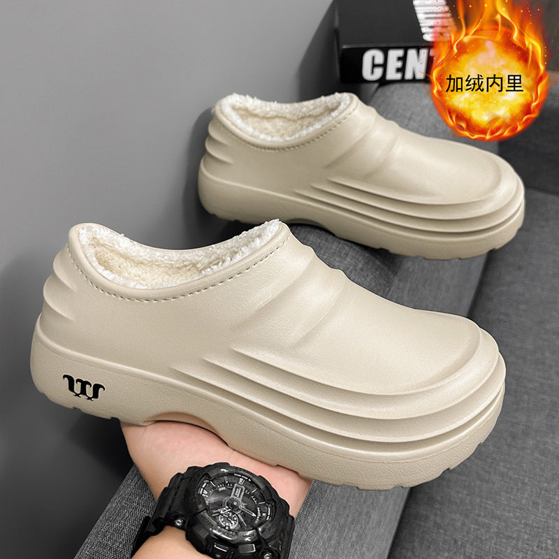 Summer 2025  new large size casual simple chef shoes work shoes men's rain shoes manufacturers send one piece