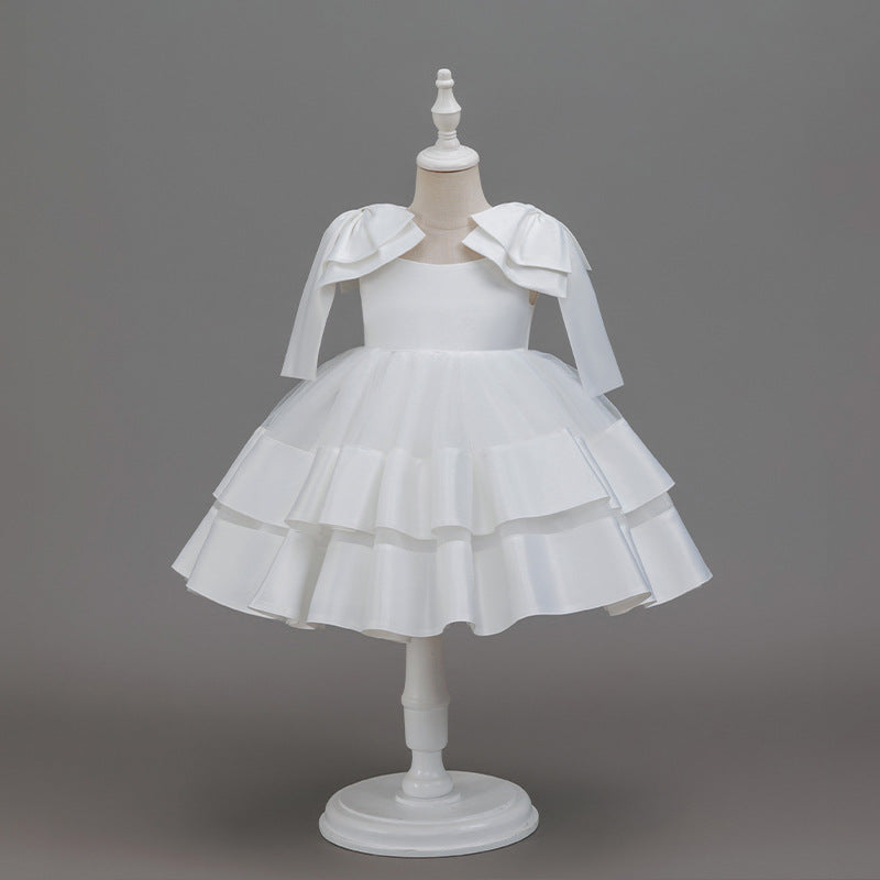 New arrival cross-border kids dress first birthday party skirt first birthday skirt girl performance dress dressexportfashion
