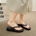 Thick sole flip-flops women's outwearsummernew arrival polka dot casual style with skirt dopamine beach sandals