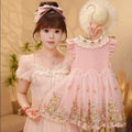 1682 girls' summer new arrival: exquisite embroidered butterfly princess dress - sweet and stylish short-sleeve birthday dress for little girls
