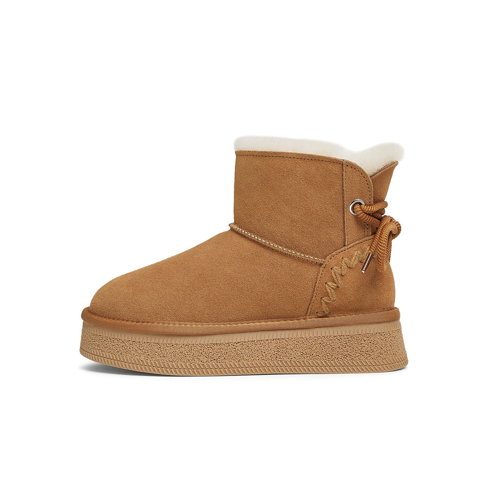 Thick sole snow boots for women 2026new arrival autumn winterfleece-linedthickenednon-slip short boots northeast heattech cotton shoes best selling