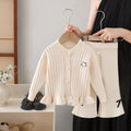 Girls' sweater two-piece set: new autumn  collection - cartoon sweater and pants set for little girls