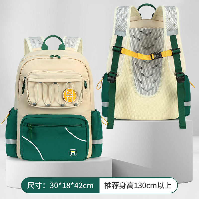 Rui brand spine protection reduces the burden of student schoolbags in large capacity, college students schoolbags go out to study, schoolbags, backpacks