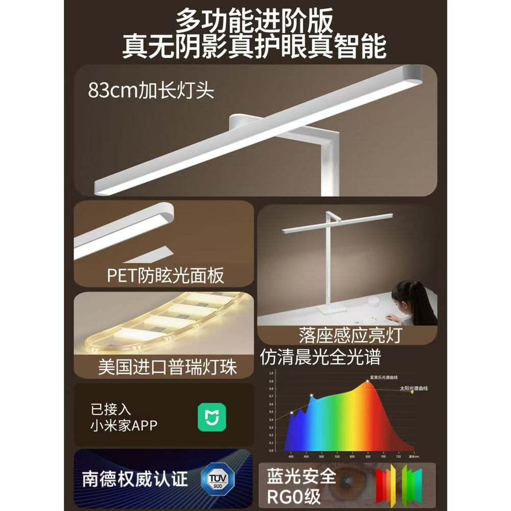 Eye-care desk lamp for study & reading - smart home compatible, mi home app enabled, national aa grade, powerful airflow