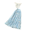 French sweet lace camisole and floral cake skirt two-piece set - women's summer slim-fit vacation outfit