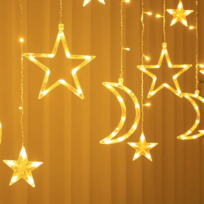 LED star lights, small colorful lights, flashing string lights, gypsy stars, birthday scene decorations, atmosphere, room bedroom layout