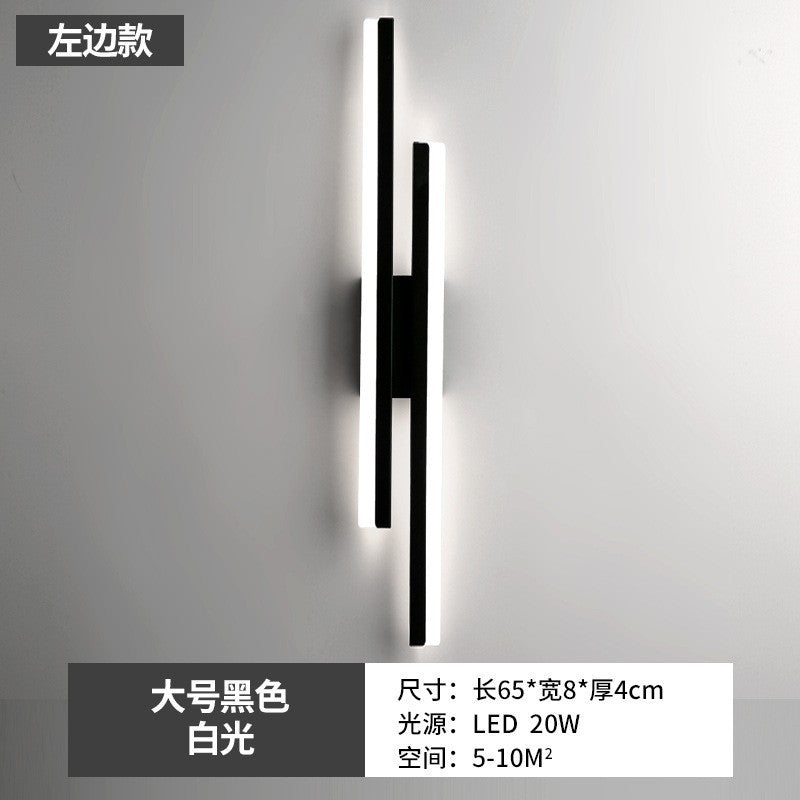 Modern minimalist linear wall sconce - bedroom bedside, living room background, wall lamp - minimalist light luxury aisle corridor led light
