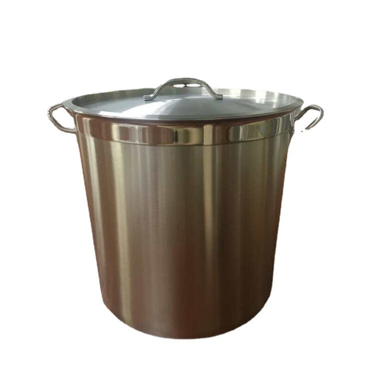 Thickened compound bottom 304 stainless steel soup bucket with cover hotel kitchen multi-purpose commercial compound bottom bucket large soup pot bucket